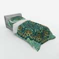 thumbnail image 3 of Ethnic Duvet Cover Set, Abstract Flower Arrangement Mandala Style Nature Elements Vibrant, Bedding Set with Shams and Fitted Sheet, 3 Sizes, by Ambesonne, 3 of 3