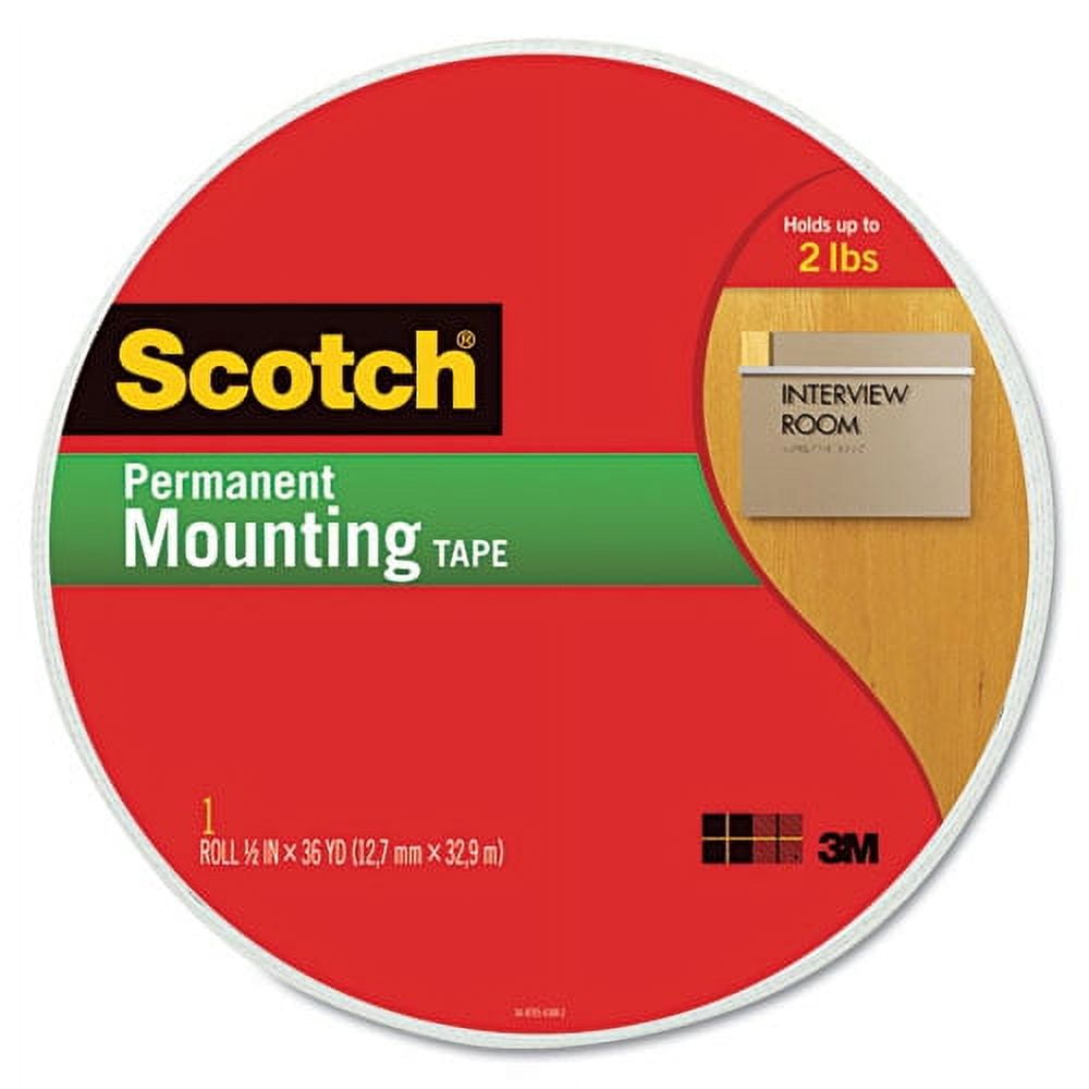 Scotch Indoor Mounting Tape,12-in x 75-in, White,1-Roll (110)