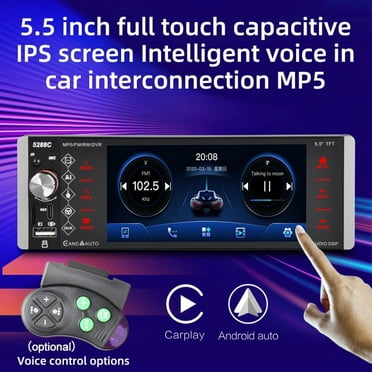 5.5 inch Single Din Touchscreen Apple Carplay Android Auto AUX FM Bluetooth4.2 SD card