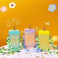 thumbnail image 2 of Popsicle Juice Color Plastic Water Bottles With Straws Creative Frosted Water Bottle With Portable Rope Travel Tea Cup, 2 of 6