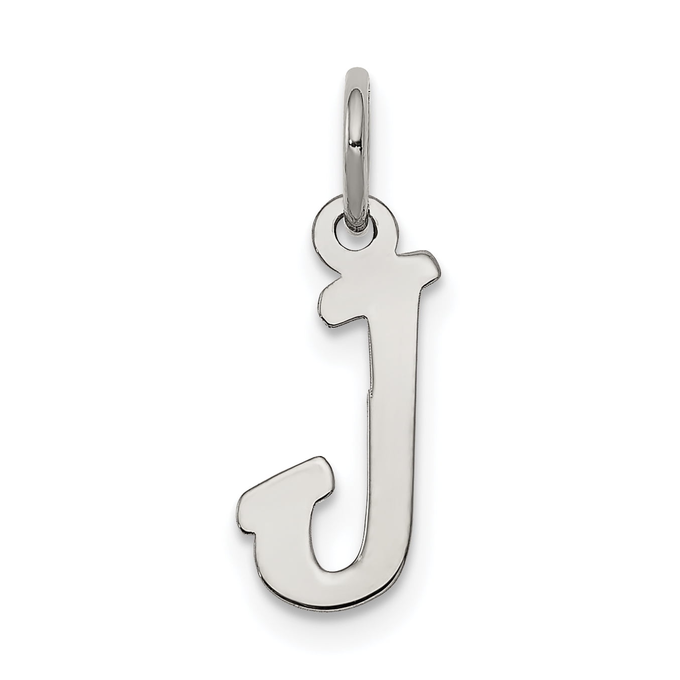 Best Quality Free Gift Box Sterling Silver Small Fancy Script Initial J Charm
