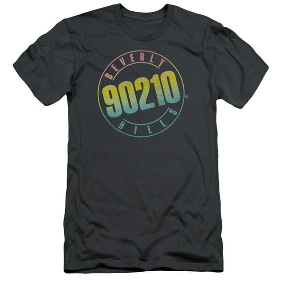 90210 Men's Color Blend Logo Slim Fit T-shirt X-Large Charcoal