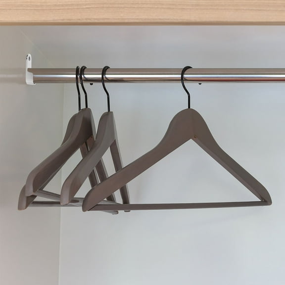 OUNONA 10 Pcs Wardrobe Stand Hanger 4.80X2.00X1.20CM Silver