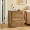 thumbnail image 4 of Nightstand with 3 Drawers, 21.7'' W x 15.8'' D Bedside Table for Bedroom,Living Room,Modern Storage Bedside Table for End Tables, Sofa, Oak Brown, 4 of 10