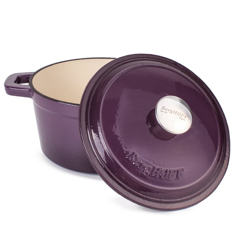 BergHOFF Neo 4Pc Cast Iron Set: 3qt. Covered Dutch Oven & 7qt. Covered  Stockpot, Green