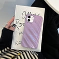 thumbnail image 3 of Cute Curly Wave Case for iPhone 11 6.1 inches, Water Ripple Pattern Phone Case Slim Shockproof Satin Glossy Cover for Girls Boys Silicone 3D Non-Slip Case -Purple, 3 of 11