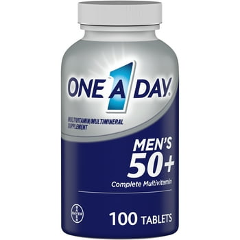 One A Day Men's 50+ Multi s, Multis for Men, 100 Ct