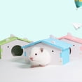thumbnail image 2 of Ludlz Lovely Small Pet Hamster Mice Squirrel Wooden Sleeping House Nest Toy Cage Decor, 2 of 6