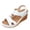 White, variant on XUNKUSGA Wedge Sandals for Women Fashion Comfortable Open Toe Ankle Strap Sandals Women Classic Slip-On Arch Support Women Walking Shoes,White