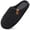 Felt Black, variant on Men's House Slippers Memory Foam Cotton-blend Slip-On Pantuflas Hombres Warm Cozy Scuff Home Bedroom Shoes Indoor/Outdoor Washable Rubber Soles Black Size 12