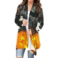 thumbnail image 3 of Noric Lightweight Cardigan for Women Halloween Print Plus Size Open‑Front Long Sleeve Casual Fall Holiday Party Daily Layering Cardigan, 3 of 7