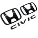thumbnail image 4 of 1 par de insignias bordadas negras brillantes H+CIVIC FC FK adecuadas para pegatinas CIVIC FC FK 2015-2021, 4 of 4