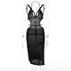 thumbnail image 4 of Vestido De Playa Sexy Vestido de tirantes para mujer Vestido sin mangas de punto sin mangas dividido Vestido ahuecado (Negro M) Cgtredaw Para estrenar, 4 of 6