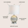 thumbnail image 4 of JONATHAN Y Krister 20.5" Glass/Metal LED Table Lamp, Silver/Ivory, JYL1041A, 4 of 8