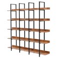 thumbnail image 6 of 5-Tiers Bookcase with Black Metal Frame, Open Bookshelf,Vintage Industrial Style Etagere Bookshelves, Display Shelves,Plant Potted Shelves for Home Office Decor, Black and Brown, 6 of 7