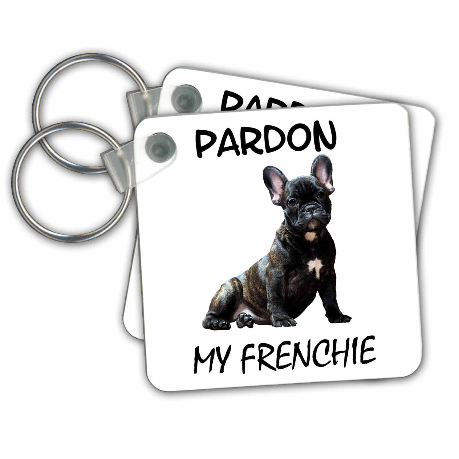 White French Bulldog Keyring Holder Qualy Frenchy Dog Wall Mounted Keychain Hook 