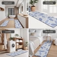 thumbnail image 5 of Blue Leaf Pattern Kitchen Rugs Sets Of 3,Kitchen Runner Rugs Non Skid Washable,Decorative Kitchen Floor Mats for Kitchen,Sink,Laundry,17"x30"+ 17"x47" + 17"x59", 5 of 6