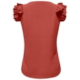 thumbnail image 5 of Loose Tank Tops for Women Women's Casual V Neck Flutter Ruffle Hem Crop Tank Cami Tops for Women Red S, 5 of 5