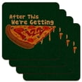thumbnail image 1 of After This We're Getting Pizza Funny Low Profile Novelty Cork Coaster Set, 1 of 3