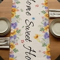 thumbnail image 5 of Table Runners 70 Inches Long Dress Scarves, Spring Wildflowers Farmhouse Coffee/Dining/Kitchen Table Decor, Holiday Table Runner, Watercolor Tulip Floral Leaf Plant Beige 13x70 Inch, 5 of 9