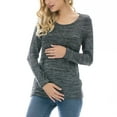 thumbnail image 4 of Bearsland Female Long Sleeve Maternity Nursing Top Breastfeeding Shirts, 4 of 5