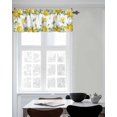 thumbnail image 6 of Kitchen Curtain Valances for Windows,Summer Rustic Lemon Floral Leaf Rod Pocket Small Valance Farmhouse Fruit Plant Short Window Treatment for Bedroom Bathroom Living Room,42"x12", 6 of 9