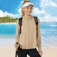 thumbnail image 6 of HAiming Kids Sun Protection Hoodie Jacket Long Sleeve Zip up Athletic T Shirts UPF 50+ Summer Beach Vacation Outdoors Tops, 6 of 8