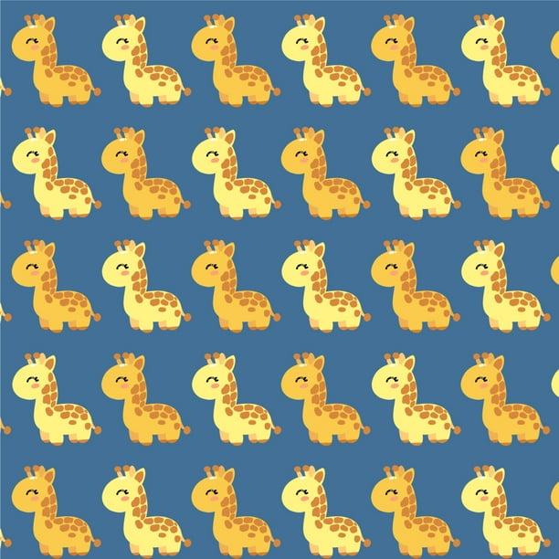 Cute Kawaii Baby Giraffes Pattern Premium Roll Gift Wrap Wrapping Paper
