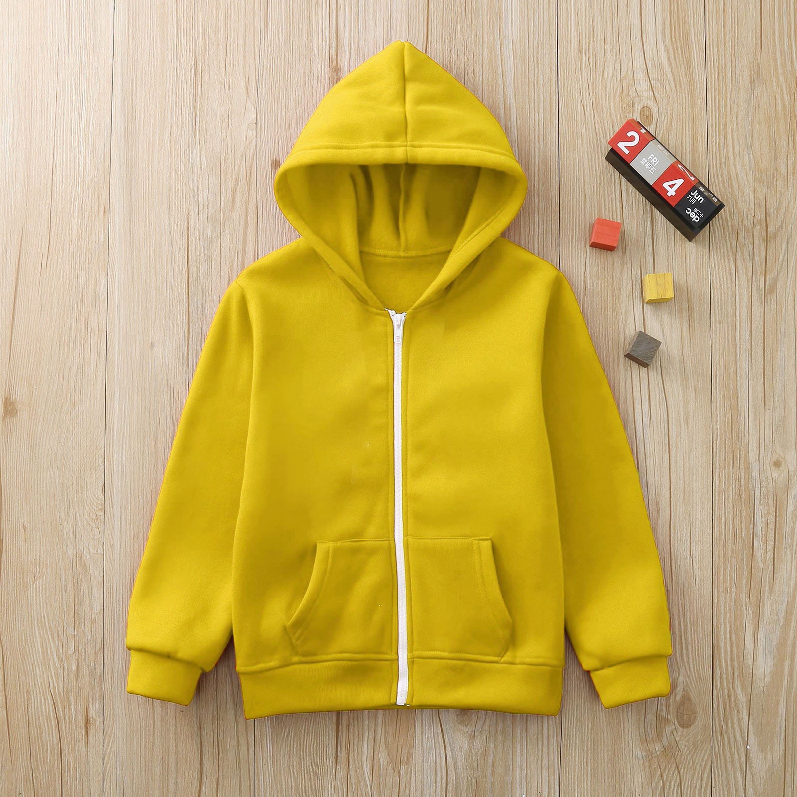 AWZXDE Youth Zip Up Sweater Hoodie With Pocket Casual Loose Fit