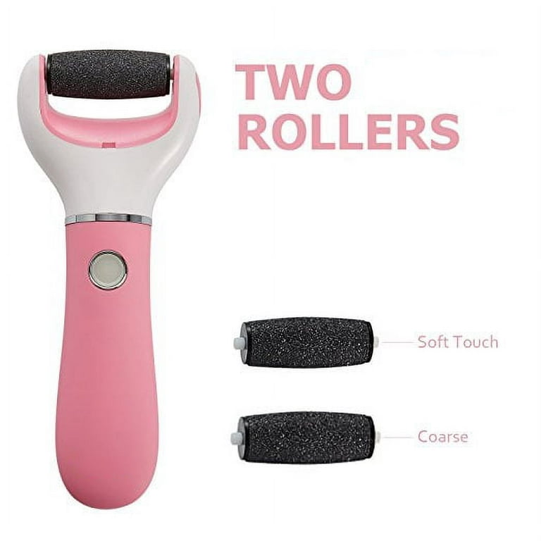 Electronic Foot File Callus Remover: Pedicure Tools Scrubber Kit Electric  Shaver With 2 Coarse Pumice Stone Refills for Dry Feet, Hard, Dead Callused  Skin & Cracked Heels, Perfect Pedi Care Spa-pink 