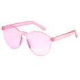 thumbnail image 1 of Lunettes Unisexes Mode Couleurs Bonbon Rondes Lunettes de Soleil d'Extérieur Design Léger Lunettes de Soleil Femmes, 1 of 1