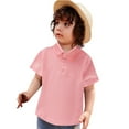 thumbnail image 2 of Polo Shirts for Kids Short Sleeve Lapel Casual Trendy Tshirts Summer Soild Color Regular Fit Lightweight Top, 2 of 5