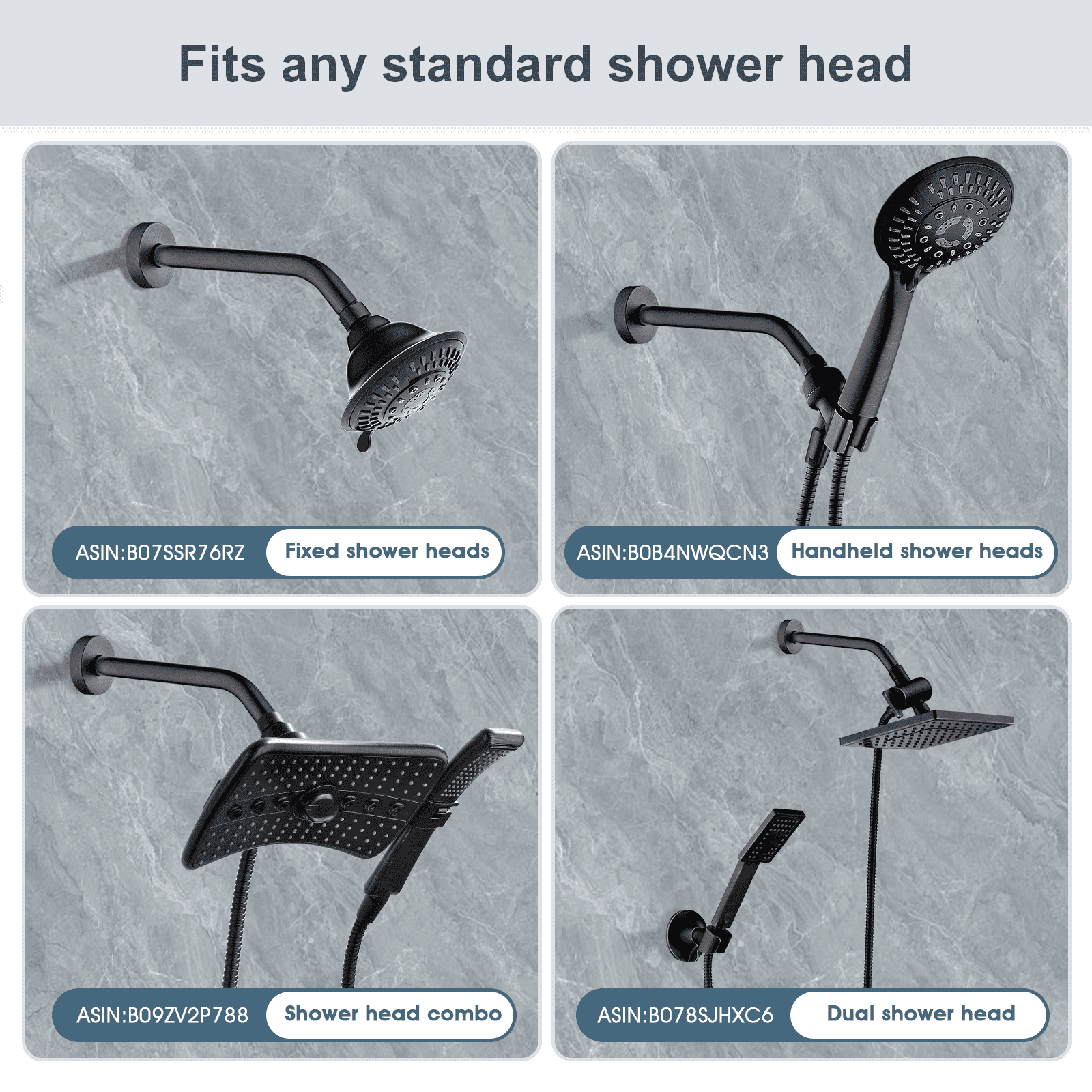 Fapully 7-spray 4.72 In. Dual Shower Head And Handheld Shower Head Wall Mount 1.8GPM In Brushed Gold (with Valve) FAD-HS0091NG - The Home Depot