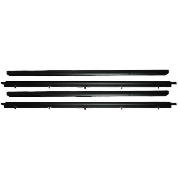 Door Window Belt Weatherstrip 4 Piece - Compatible with 1982 - 1993 Chevy S10 1983 1984 1985 1986 1987 1988 1989 1990 1991 1992