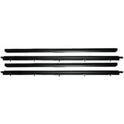 Inner and Outer Door Window Belt Weatherstrip 4 Piece Set - Compatible with 1982 - 1993 Chevy S10 1983 1984 1985 1986 1987 1988 1989 1990 1991 1992