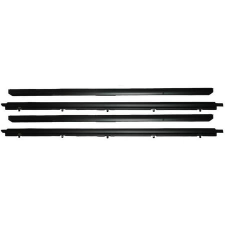 Inner and Outer Door Window Belt Weatherstrip 4 Piece Set - Compatible with 1982 - 1993 Chevy S10 1983 1984 1985 1986 1987 1988 1989 1990 1991 1992