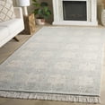 thumbnail image 2 of SAFAVIEH Ikat Iola Geometric Area Rug, Ivory/Light Blue, 6' x 6' Square, 2 of 9