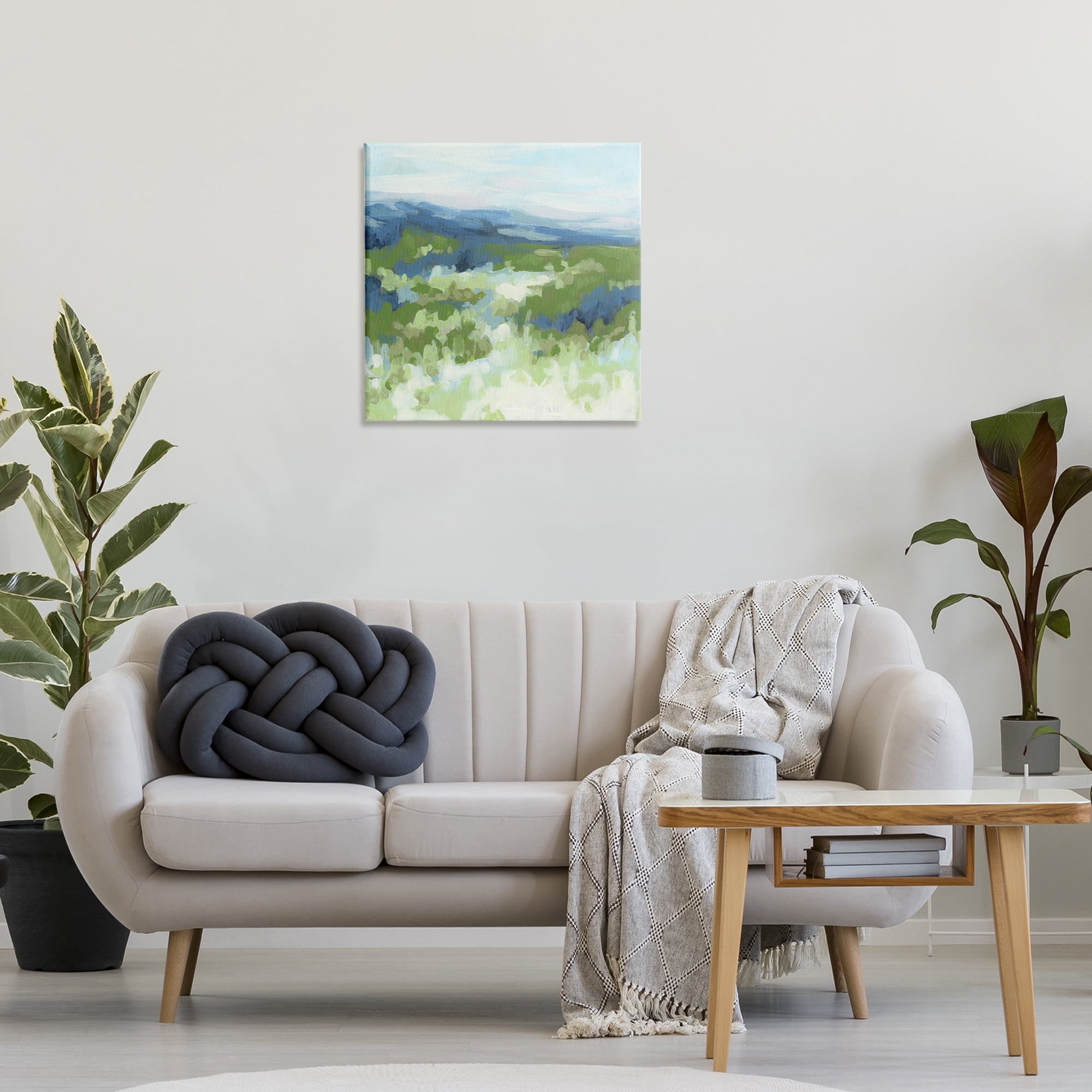 Stupell Industries Green Nature Abstraction Abstract Painting Wrapped Canvas Art Print Wall Art, 24 x 24