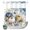 Navy Blue, Sage Green, Ivory White, Sand, variant on No Hook Shower Curtain, Coastal Pumpkins Fall Shower Curtains for Bathroom with See Through Top Window, Blue Starfish Beach Thanksgiving Waterproof & Washable Bath Curtain Stand Up Stall 36"x72"