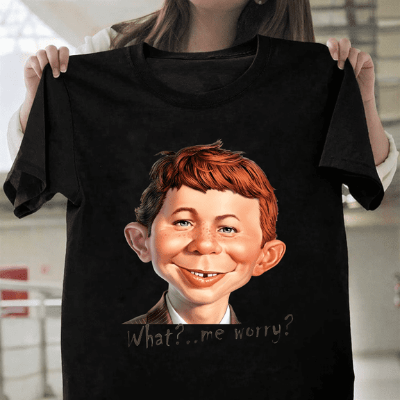 Mad Magazine Alfred E Neuman What Me Worry Vintage Unisex T-Shirt, up to size 3XL.