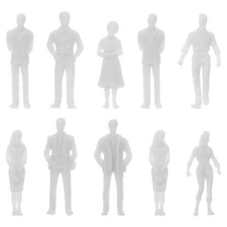 CRAFTHROU 20Pcs Mini Human Figurines for Model Enthusiasts in Lifelike Design