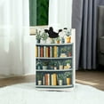 thumbnail image 6 of Yayeee Freestanding Laundry Hamper with Handle Collapsible Large Storage Basket for Clothes, White Shelf, 6 of 7
