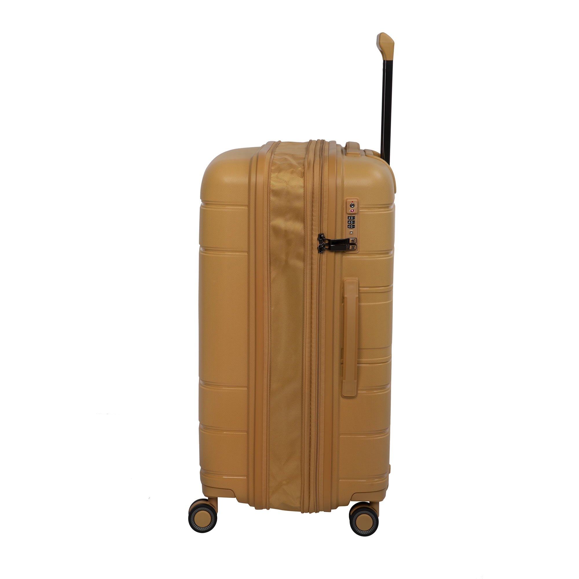 it luggage Eco-Tough 26" Hardside Checked 8 Wheel Expandable Spinner Luggage, Honey Gold