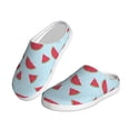 thumbnail image 2 of Disketp Watermelon Women's Men's Slippers Plush Slip-On House Slipper for Winter Indoor Soft Cushion Non-slip Fluffy Slides Slippers-39/40, 2 of 7