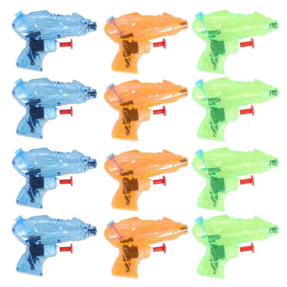 Handheld Water Gun Squirt Toyss Clear Transparent Plastic 12-Pack Mini Water Blasters Beach Pool Toys Party Favors