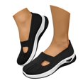 thumbnail image 3 of AUDeals Womens Breathable Orthopedic Slip On Tennis Shoes Arch Support Anti Skid Walking Sneakers (Black, 8), 3 of 9