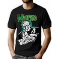 thumbnail image 1 of T-Shirt Décontracté d'Été pour Hommes, Col Rond, Tissu en Tricot 100% Polyester, Coupe Régulière, avec Imprimé Graphique Misfits, Motif Portrait, pour Hommes, 1 of 6