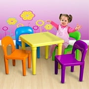 jeab shop Kids Table and Chairs Play Set Toddler Child Toy Activity Furniture in-Outdoor