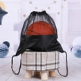 thumbnail image 2 of Half Mesh Drawstring Sports Bag Mesh Bag Portable Basketball Football Storage Bag Multifunctional Waterproof Ball Bag Drawstring Drawstring Pocket black water repellent, 2 of 8