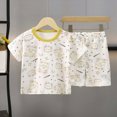 thumbnail image 2 of KPOPLK Toddler Baby Girls Clothes Shirt Tops +Pants Outfit 2 PCS Set Summer Casual Cotton Outfit witth Pocket 12 Months-6T(18-24 Months,Yellow), 2 of 5